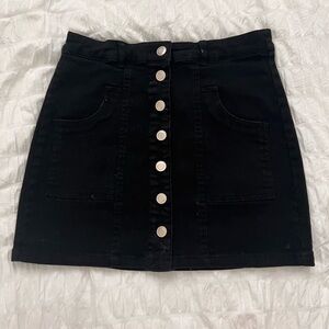 Altered state black Denim skirt